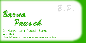 barna pausch business card